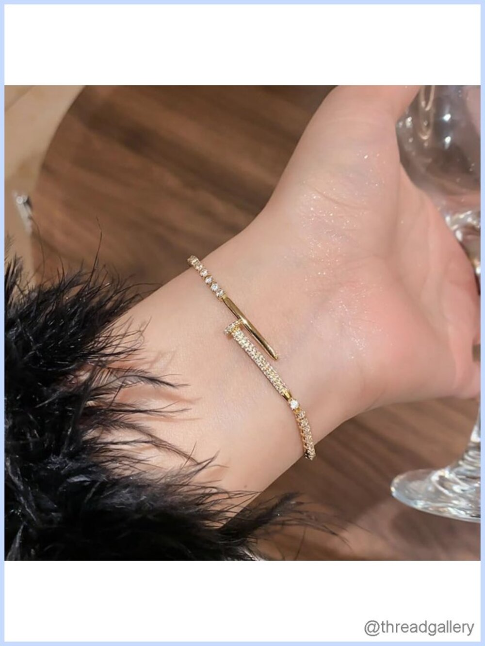 Gold Plated Tennis Bracelet 5A Cubic Zirconia Adjustable Dainty Wedding Jewelry